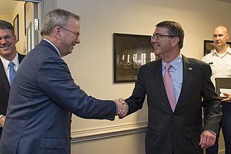 Eric Schmidt and Ash Carter