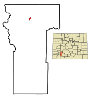 Location in Hinsdale County and the state of Colorado