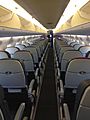 Interior of an Virgin Australia (VH-ZPK) Embraer 190