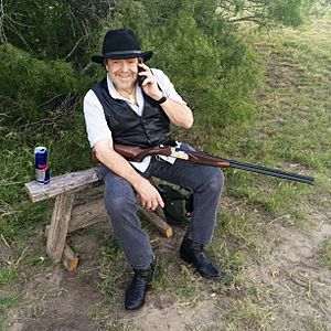 John Perry Barlow dove hunting near Corpus Christi, Texas