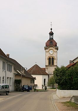 Charmoille village church in La Baroche