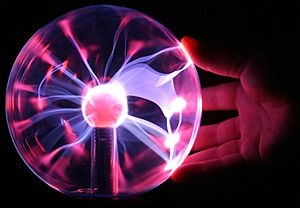 Plasma lamp touching