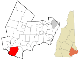 Location in Rockingham County and the state of New Hampshire