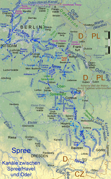 Spree & Kanäle topo