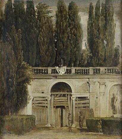 Vista del jardín de la Villa Medici en Roma, por Diego Velázquez.jpg