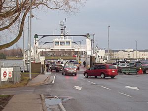 Wolfe Island ferry loading