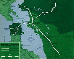 BART geographic map, 1967