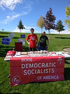 BoiseDSAMembersAtABigTentIdahoanDemocratEvent