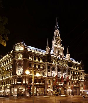 Budapešť, hotel Boscolo v noci II