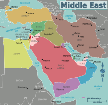 Map of Middle East