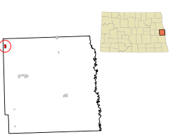 Location of Hatton, North Dakota