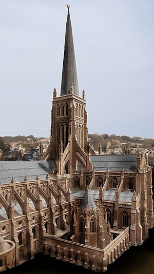 Old St Paul's Cathedral photographic reconstruction