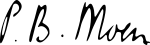 Signature of Philip Burton Moon.svg