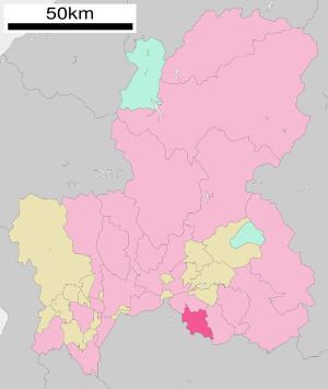 Location of Tajimi in Gifu Prefecture