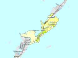 U.S. Census Bureau map showing CDP boundaries