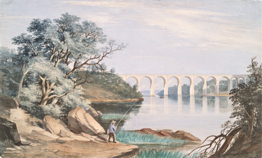 View of High Bridge and the Harlem River (NYPL Hades-118669-54795) crop