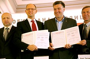 Yatsenyuk and Tyahnybok