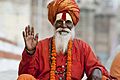 (A) Sadhu in Varanasi, India