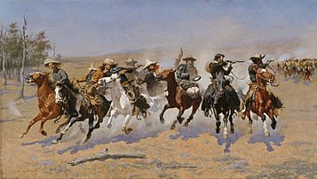 A Dash for the Timber by Frederic Remington