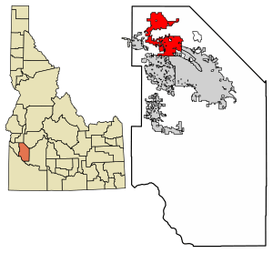 Location of Eagle in Ada County, Idaho.