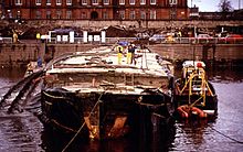 City of Adelaide being raised at Govan in 1991