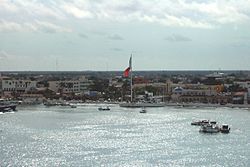 Aerial view of San Miguel de Cozumel