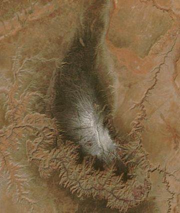 Sattelite view of the Kaibab Plateau