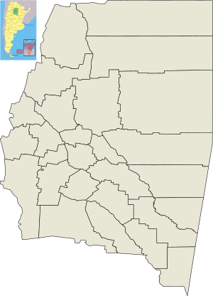 Location of Pampa de los Guanacos in the province of Santiago del Estero