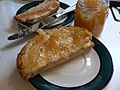 Marmalade spread on bread.jpg