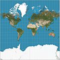 Mercator projection Square