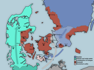 Military situation Denmark 1370