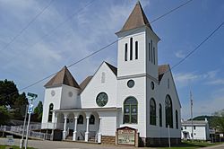 Methodist church, Monroe and Fifth