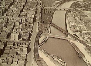 Yarra River railway bridge 1928