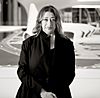 Zaha Hadid in Heydar Aliyev Cultural center in Baku nov 2013.jpg