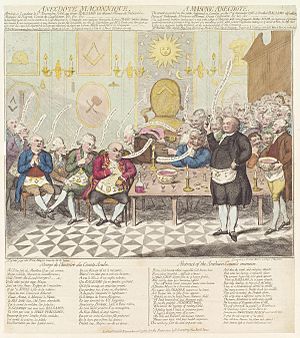 A Masonic anecdote' (Alessandro, Count of Cagliostro (Giuseppe Balsamo)) by James Gillray