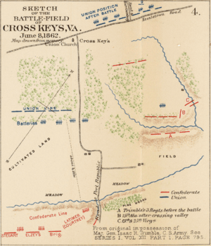 Battle of Cross Keys map