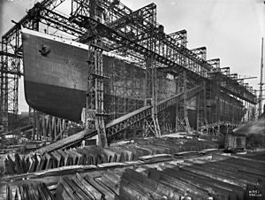 Britannic under construction