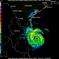 Hurricane Emily on Brownsville NEXRAD at 0307 UTC