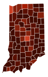 Indiana counties by race