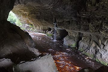 Inside Oparara Arch