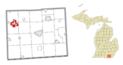 Location within Lenawee County