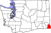 State map highlighting Asotin County