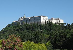 Monte Cassino abbey from cemetery