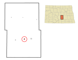 Location of Dawson, North Dakota