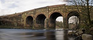 Prestolee aqueduct panorama