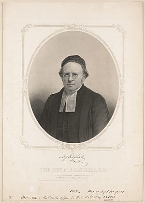 The Rev. M.J. Raphall, D.D. - lith. by F. D'Avignon, 323 Broadway ; P. Haas' Daguerpe. 289 Broadway, N.Y. LCCN2013645256