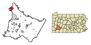 Location of Lower Burrell in Westmoreland County, Pennsylvania.