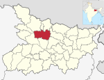 Bihar district location map Muzaffarpur.svg