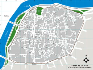 Carte avignon intramuros