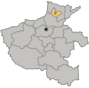 Location of Hebi in Henan